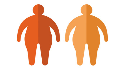 Before and After Weight Loss Illustration Simple Icons