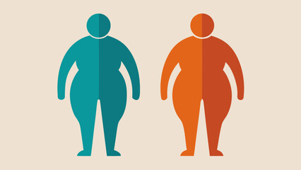 Before and After Weight Loss Concept Illustration
