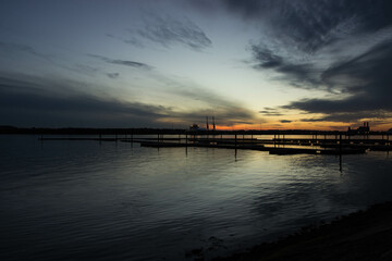 sunset over the sea