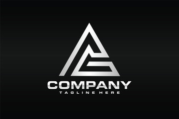 letter RG triangle logo