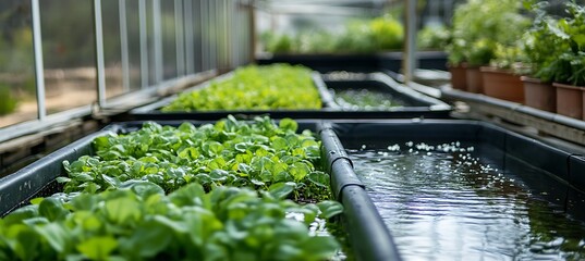 Renewable energy-powered aquaponics system in a greenhouse 