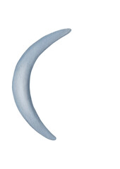 Unique watercolor crescent moon design for fabric, wrapping paper, and wallpaper projects