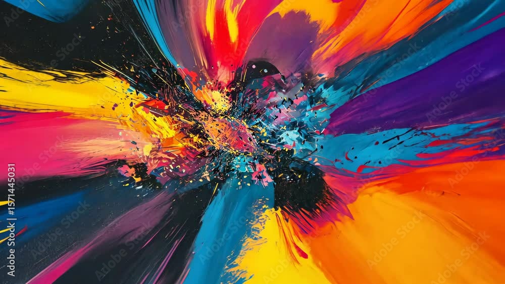 Poster abstract colorful background with rays