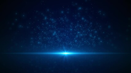 Abstract Blue technology background. Concept animation of binary data and streaming code. Abstract digital background. Data flow information. Concept of digital communication. Big data visualization. - Powered by Adobe