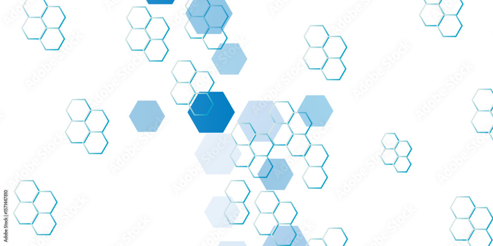Poster abstract geometric water color hexagon background. vector. geometric pattern with gradient seamless 