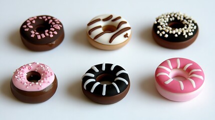 Concept Tiny sustainable treats are depicted in a detailed photograph featuring miniature food items created from polymer clay and various recycled materials