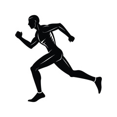 runner silhouette vector