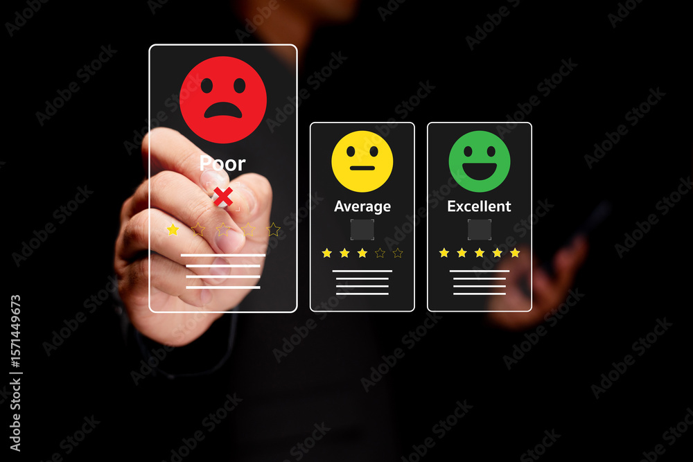 Poster a person selects a 