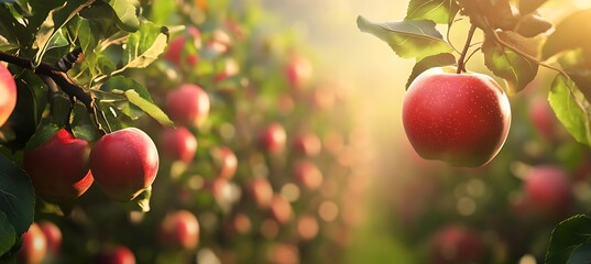 Robotic fruit harvester gently picking apples in orchard 