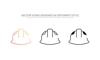 Construction Hat icon design with white background stock illustration
