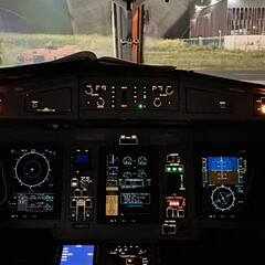 control panel of the airplane