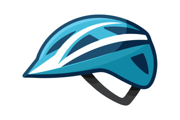 Protective helmet for cyclist on white background