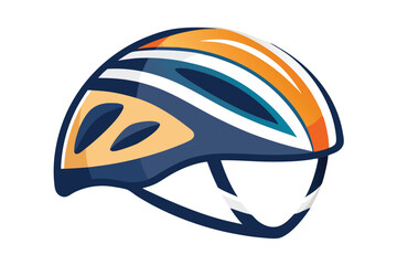 Protective helmet for cyclist on white background