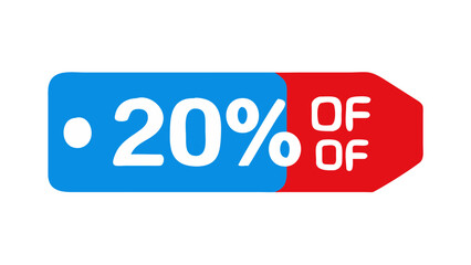 Special offer 20% off label or price tag
