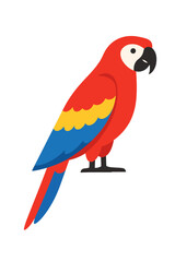 Obraz premium Vector Illustration of a Colorful Macaw Parrot