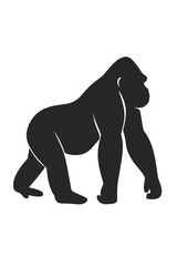 Vector Illustration of a Gorilla Silhouette
