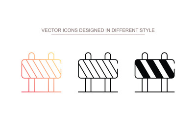 Blockade icon design with white background stock illustration