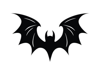black bat silhouette illustration