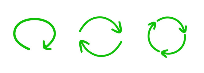 Hand Drawn Circle arrows icon set
