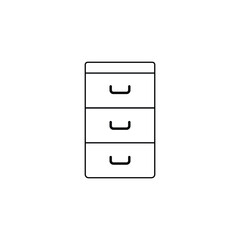 Modern linear style icon of drawers chest, easy to edit design