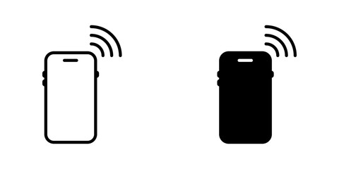 NFC payment Icon set. Symbol isolated white background. vector illustration. color editable.