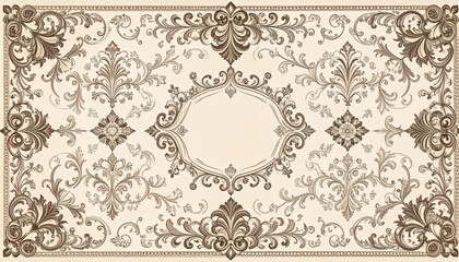 Ornate vintage decorative border with a centered blank space for text or image.