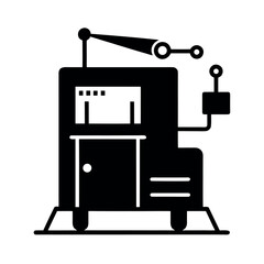 Black Welding Tool Silhouette Vector Illustration