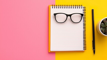 Overhead shot of a minimalist financial journal with only 'Goals' written on the page, clear objectives