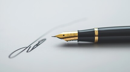 Overhead shot of a pen poised over a signature line on a financial agreement, ready to commit