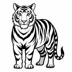 tiger cartoon isolated on white