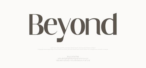 Beyond modern logo alphabet fonts. Typography minimalist neon urban digital fashion future creative logo font.
