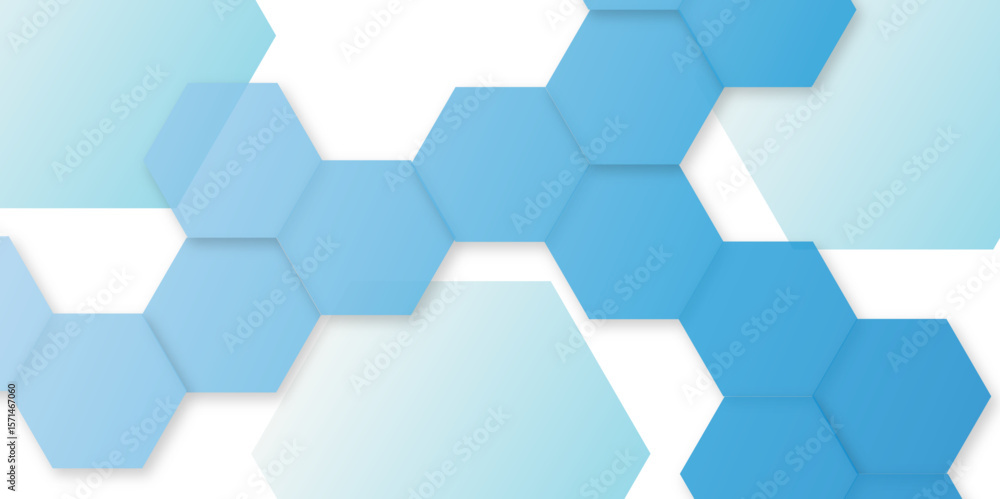 Poster abstract geometric water color hexagon background. vector. geometric pattern with gradient seamless 