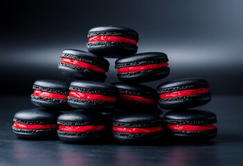 Delicious macarons  generative ai