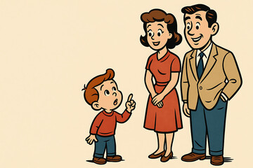 Curious child asking questions to parent, eager to learn more