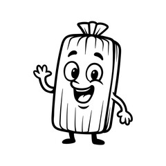 Children coloring book - fun cute tamales cartoon character isolated drawing line style sketch classic vintage design illustration