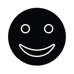 Obraz premium Black Smiley Face Icon Vector Illustration