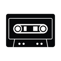 Cassette Tape Icon Vector Illustration