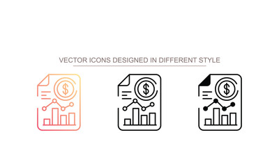 Financial Report icon design with white background stock illustration