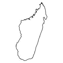 map of Madagascar line