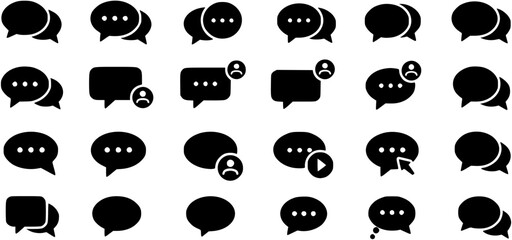 question and answer chat icon set. FAQ or help speech bubble symbol. transparent vector button.
