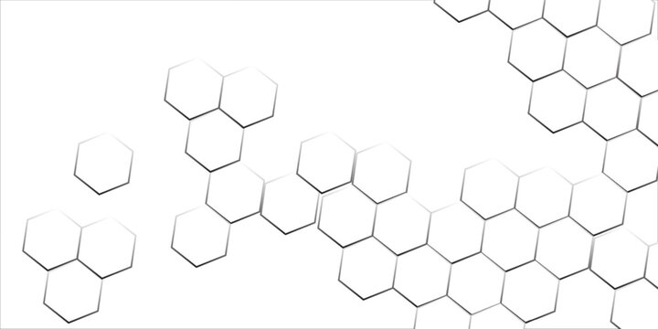 Background with hexagons. Abstract background with lines. white texture background. hexagon abstract background. Surface polygon pattern with glowing hexagon paper texture and futuristic business.