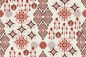 Photo sur Plexiglas patchwork Ikat paisley embroidery on the fabric in Indonesia, India and Asian countries.geometric ethnic oriental seamless pattern.Aztec style. illustration. design for texture, fabric,clothing
