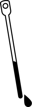 Vector Line Icon of Oil Dipstick or Oil Level Meter &ndash; Vehicle Maintenance Symbol