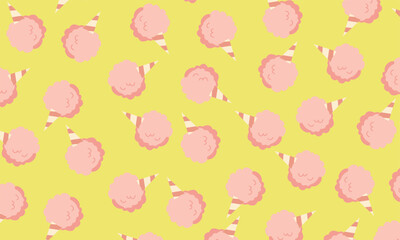  Cotton candy seamless pattern. Perfect for textiles, wallpapers and sweet themed designs, postcards or covers.
