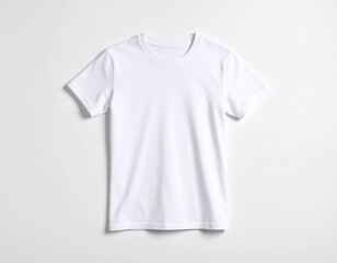 白い無地のTシャツ　モックアップサンプル　白背景
