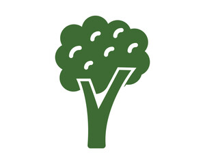 vector illustration of a broccoli