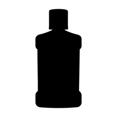 Black and White Silhouette of a Bottle Shape with Rounded Corners