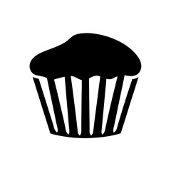 Silhouette of a delicious looking muffin, perfect for breakfast or a treat