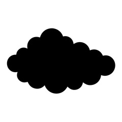 Dramatic and expressive cloud silhouette against a pristine white background