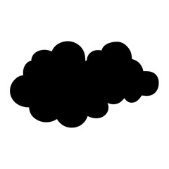 Black cloud silhouette perfect for weather apps and simple illustrations design